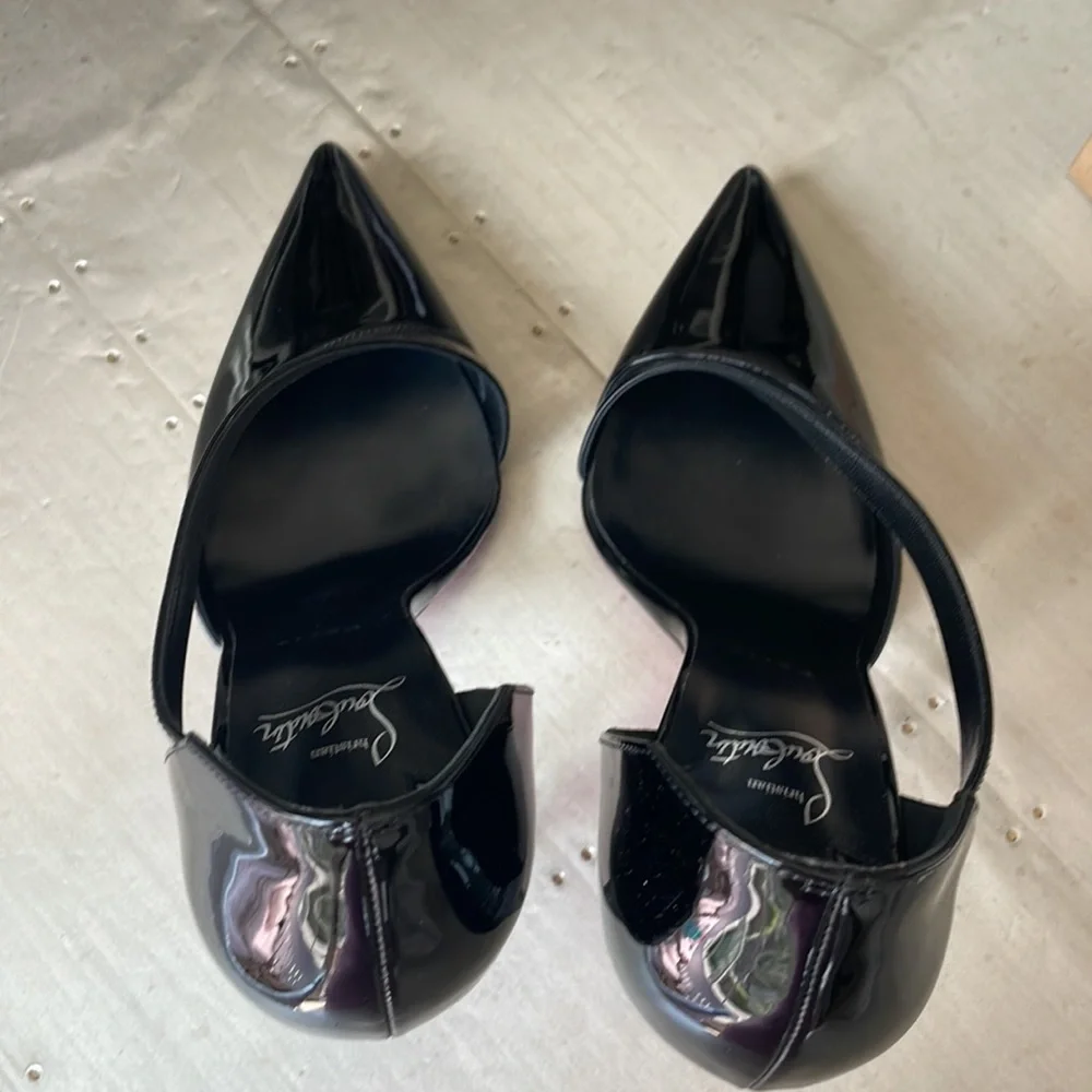 Christian louboutin ograde patent black stiletto sz 41